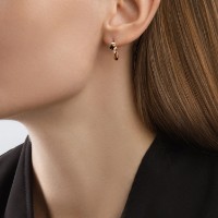 Cercei din aur rosu cu diamante si safir Casa Bosco 2021076 2,84g imaginea #4 — magazin online Desire.md