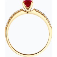Inel din aur rosu cu diamante coniac si rubin Casa Bosco 4010656 1,65g s.17 imaginea #3 — magazin online Desire.md