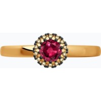 Inel din aur rosu cu diamante coniac si rubin Casa Bosco 4010665 2,03g s.16,5 imaginea #4 — magazin online Desire.md