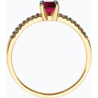 Inel din aur rosu cu diamante coniac si rubin Casa Bosco 4010684 1,95g s.17,5 imaginea #4 — magazin online Desire.md