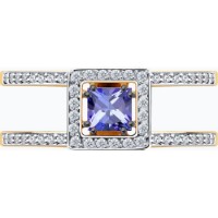 Inel din aur rosu cu diamante si tanzanit Casa Bosco 6014153 2,66g s.16,5 imaginea #5 — magazin online Desire.md
