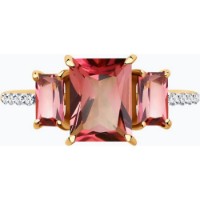 Inel din aur rosu cu diamante si turmalina Casa Bosco 6014208 1,78g s.17 imaginea #3 — magazin online Desire.md
