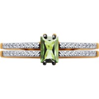 Inel din aur rosu cu diamante si turmalina Casa Bosco 6014209 2,15g s.17 imaginea #5 — magazin online Desire.md