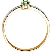 Inel din aur rosu cu diamante si turmalina Casa Bosco 6014209 2,15g s.17 imaginea #2 — magazin online Desire.md