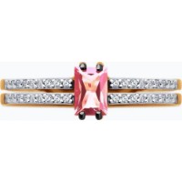 Inel din aur rosu cu diamante si turmalina Casa Bosco 6014210 1,92g s.16,5 imaginea #2 — magazin online Desire.md