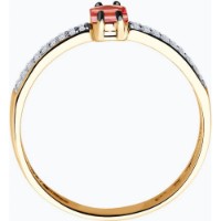 Inel din aur rosu cu diamante si turmalina Casa Bosco 6014210 1,92g s.16,5 imaginea #4 — magazin online Desire.md