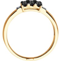 Inel din aur rosu cu diamante negre Casa Bosco 7010049 2,28g s.17,5 imaginea #3 — magazin online Desire.md