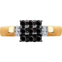 Inel din aur rosu cu diamante negre Casa Bosco 7010049 2,28g s.17,5 imaginea #5 — magazin online Desire.md