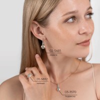 Cercei din aur rosu cu topaz Platina 02-5401-01-201-1110 3,67g imaginea #4 — magazin online Desire.md