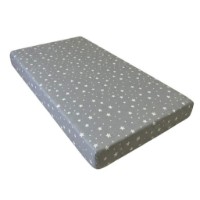 Cearșaf pentru copii Holala Kids Medium Stars Grey/White 160x80cm