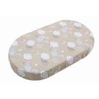 Cearșaf pentru copii Holala Kids Oval Cappuccino Clouds 120x70cm