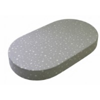 Cearșaf pentru copii Holala Kids Oval Grey/White Medium Stars 120x70cm