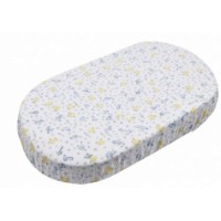 Cearșaf pentru copii Holala Kids Oval Tiny Blue Friends 120x70cm