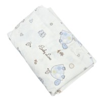Cearșaf pentru copii Holala Kids Tiny Light Blue Friends 160x80cm