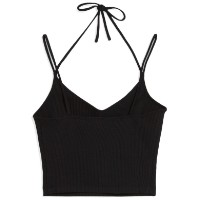 Топ Puma Classics Ribbed Crop Puma Black, s.XL фото №2 — интернет-магазин Desire.md