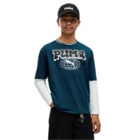 Детский лонгслив Puma Mid90s Layered Long Sleeve Midnight Petrol, s.128 фото №3 — интернет-магазин Desire.md