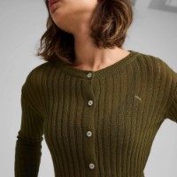 Cardigan de dama Puma Yona Long Sleeve Knit Top Olive Drab, s.XS imaginea #4 — magazin online Desire.md