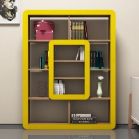 Стеллаж Hanah Home Orkide Walnut Yellow фото №2 — интернет-магазин Desire.md