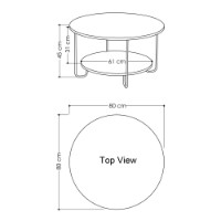 Журнальный столик Hanah Home Corro Coffee Table White фото №3 — интернет-магазин Desire.md