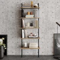 Etajeră Hanah Home Paula Walnut Black
