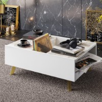 Măsuţă cafea Hanah Home Frida White