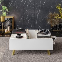 Măsuţă cafea Hanah Home Frida White imaginea #2 — magazin online Desire.md