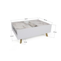 Măsuţă cafea Hanah Home Frida White imaginea #6 — magazin online Desire.md