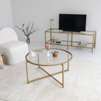 Măsuţă cafea Hanah Home Gold Sun S404