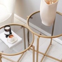 Măsuţă cafea Hanah Home S407U Gold imaginea #5 — magazin online Desire.md