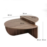 Măsuţă cafea Hanah Home Podium Walnut imaginea #16 — magazin online Desire.md