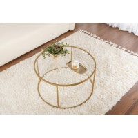 Журнальный столик Hanah Home Gold-Transparent-80 фото №3 — интернет-магазин Desire.md