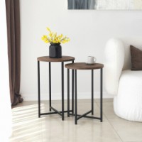 Set măsuţe cafea Hanah Home Neta Set Walnut