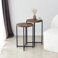 Set măsuţe cafea Hanah Home Neta Set Walnut imaginea #6 — magazin online Desire.md