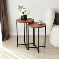 Set măsuţe cafea Hanah Home Neta Set Oak
