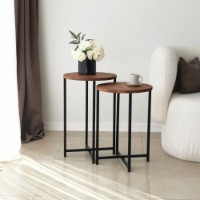 Set măsuţe cafea Hanah Home Neta Set Oak imaginea #2 — magazin online Desire.md