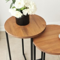 Set măsuţe cafea Hanah Home Neta Set Oak imaginea #4 — magazin online Desire.md