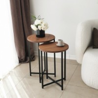 Set măsuţe cafea Hanah Home Neta Set Oak imaginea #6 — magazin online Desire.md