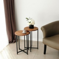 Set măsuţe cafea Hanah Home Neta Set Oak imaginea #7 — magazin online Desire.md