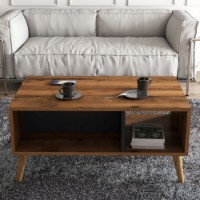 Măsuţă cafea Hanah Home Exxen 2070 Walnut Anthracite imaginea #2 — magazin online Desire.md