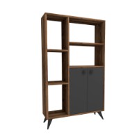 Стеллаж Hanah Home Meldan Light Walnut Anthracite фото №4 — интернет-магазин Desire.md