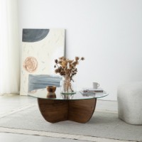Măsuţă cafea Hanah Home Lily Wood Walnut