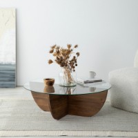 Măsuţă cafea Hanah Home Lily Wood Walnut imaginea #2 — magazin online Desire.md