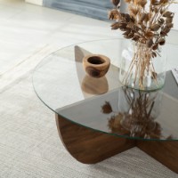 Măsuţă cafea Hanah Home Lily Wood Walnut imaginea #3 — magazin online Desire.md