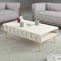 Măsuţă cafea Hanah Home Lyon 33 Cream Gold