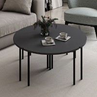 Set măsuţe cafea Hanah Home Emma Anthracite imaginea #2 — magazin online Desire.md