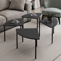 Set măsuţe cafea Hanah Home Emma Anthracite imaginea #3 — magazin online Desire.md