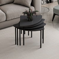 Set măsuţe cafea Hanah Home Emma Anthracite imaginea #4 — magazin online Desire.md