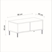 Журнальный столик Hanah Home Imaj Travertine фото №6 — интернет-магазин Desire.md