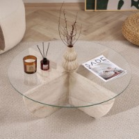 Журнальный столик Hanah Home Liya Travertine фото №4 — интернет-магазин Desire.md