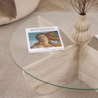 Журнальный столик Hanah Home Liya Travertine фото №5 — интернет-магазин Desire.md